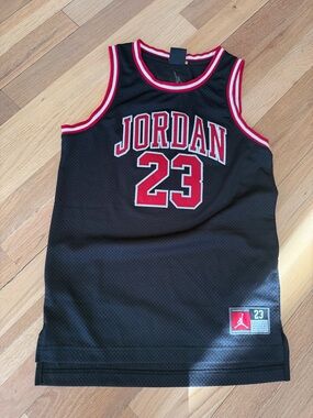 Jordan Black & Red 23 Basketball Jersey